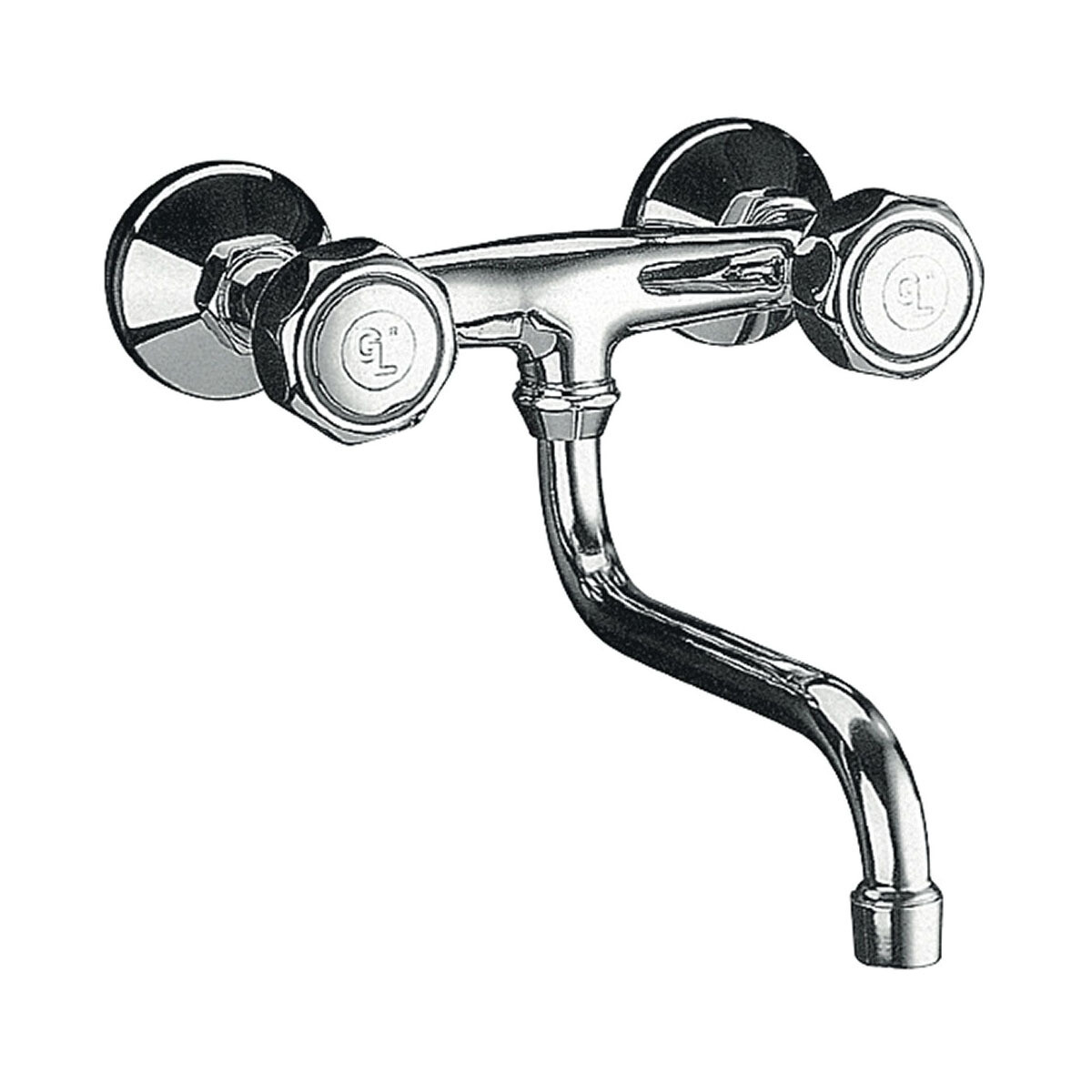 GABOLI SERIE ALICE GRUPPO LAVELLO PARETE INT.160 CON BOCCA ORIENTABILE-CROMATO