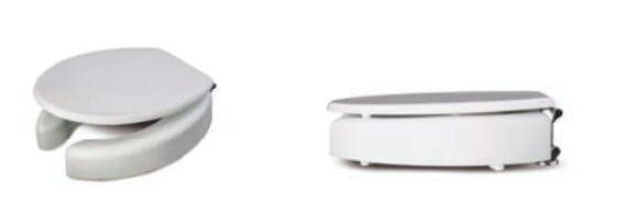 SEDILE COPRIWATER IN DUROPLAST ANTIBATTERICO PER DISABILI H.10 MOD .UNIVERSALE CON COPERCHIO-BIANCO EURO-PRODOTTO ORDINABILE