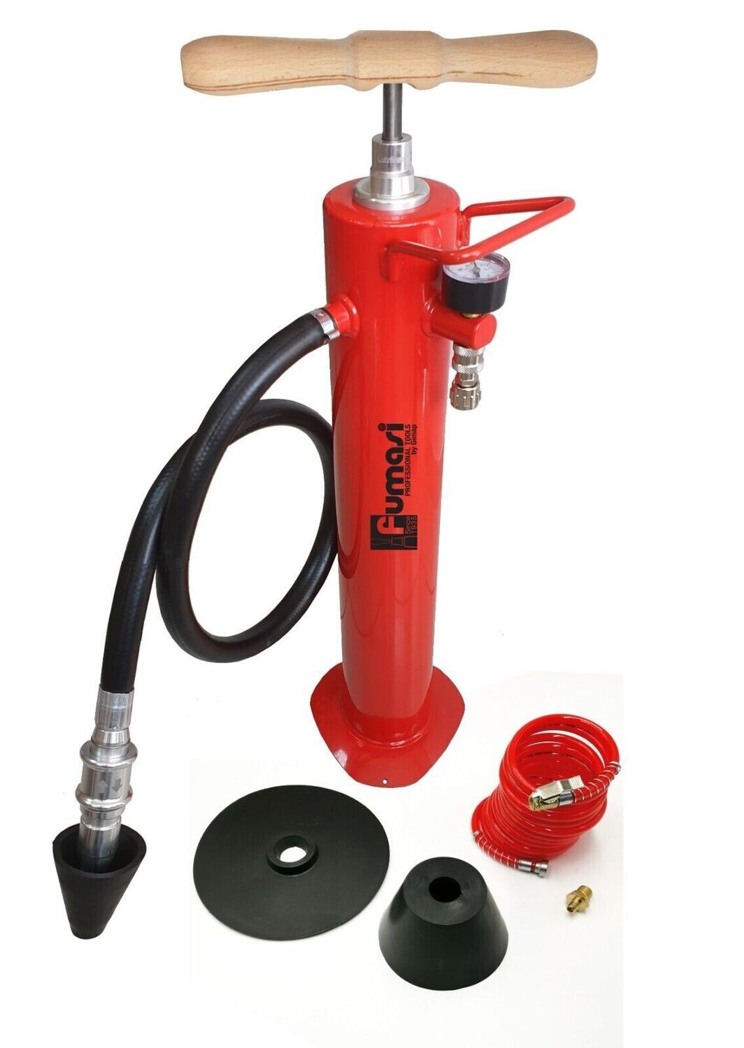 FUMASI POMPA MANUALE DISOSTRUENTE E PROVA IMPIANTI CON SISTEMA DI ESPULSIONE A LEVA