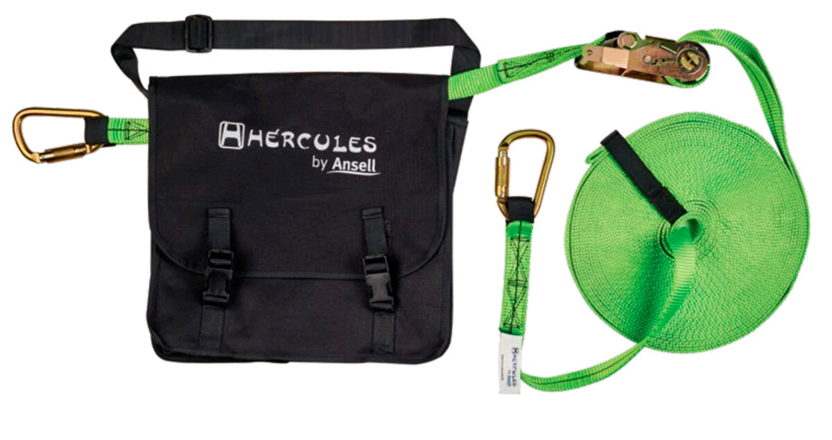 Linha de Vida Provisória Hércules Com 20 Metros Em Fita e 2 Conectores