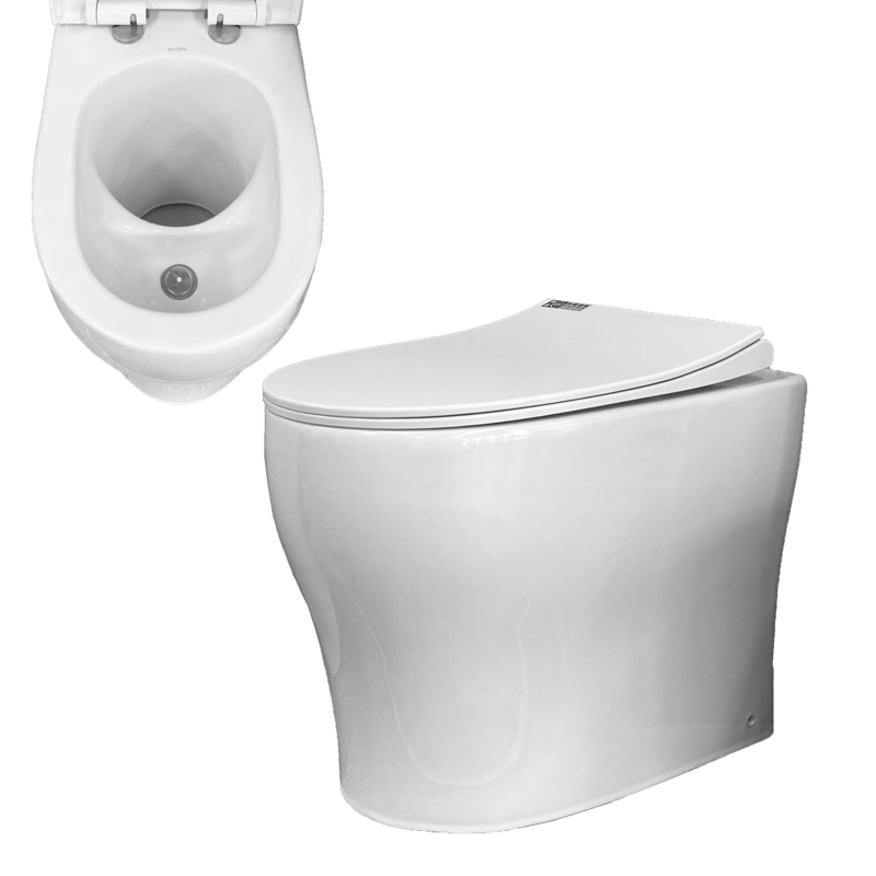 Porcelain Pasadero Pedestal (incl. soft close seat) Urine Diverting