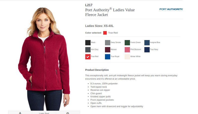 Port Authority® Fleece Jacket  with CCR Logo Embroidered on Left Chest. LADIES