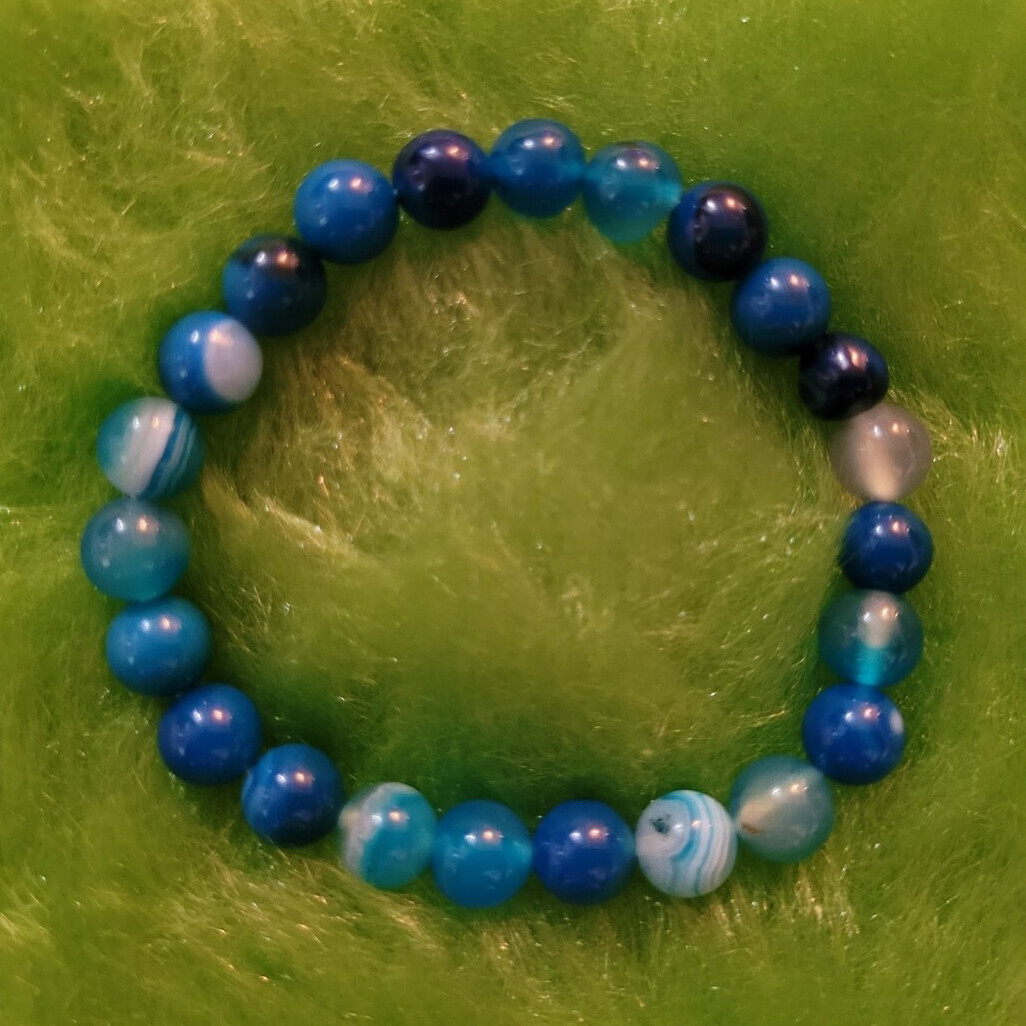 Energized Blue Onyx Bracelet