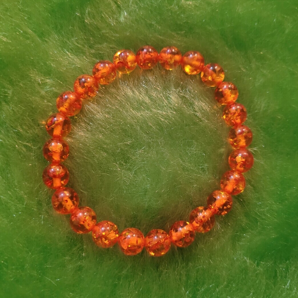 Energized Orangish Amber Bracelet