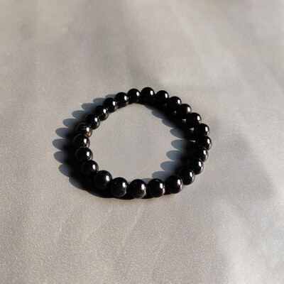Energized Black Agate Bracelet