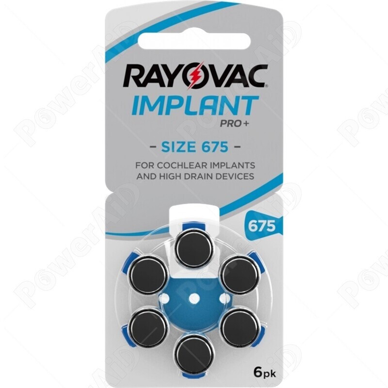 BLISTER 6 PILE RAYOVAC IMPLANT PRO+