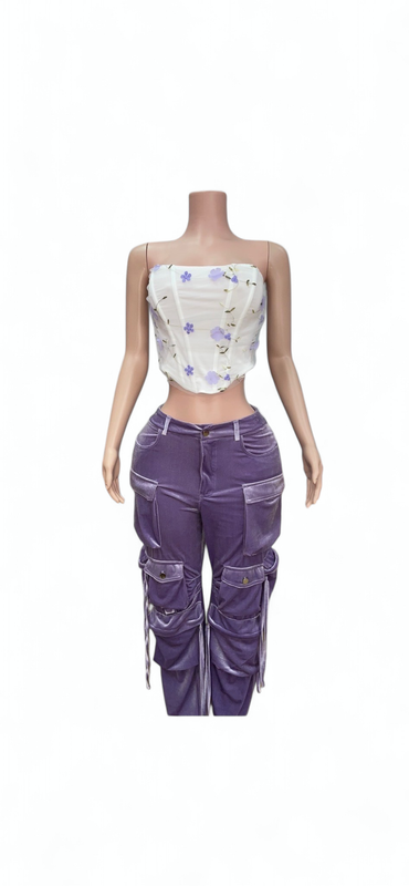 Purple Floral Blouse