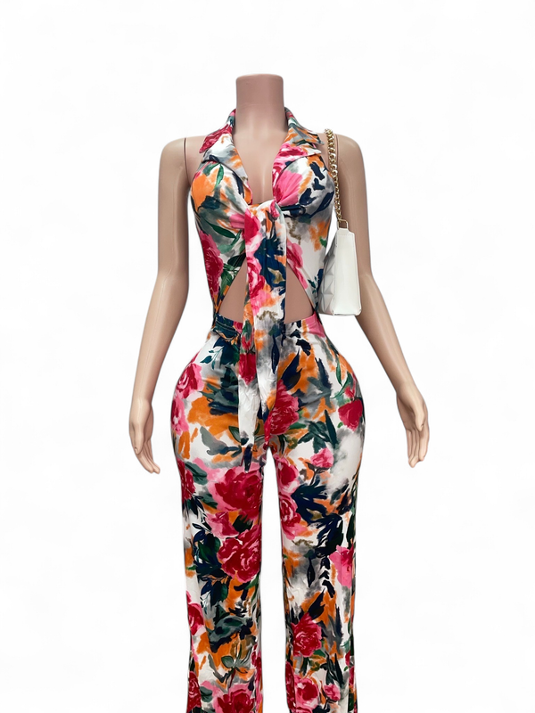 Floral Print Jumpsuit