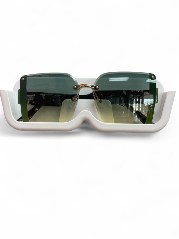 Square Oversized Glasses- Green