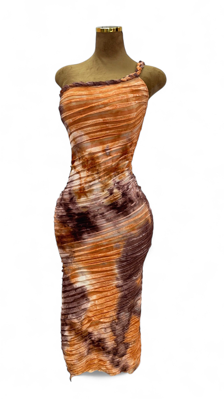 Tie Dye Ruffle Dress