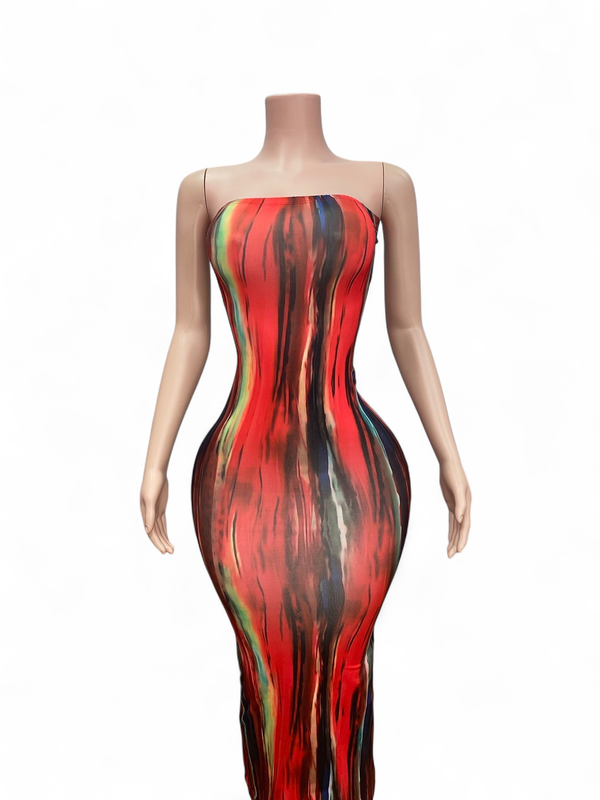 Tie Dye Tube Dress