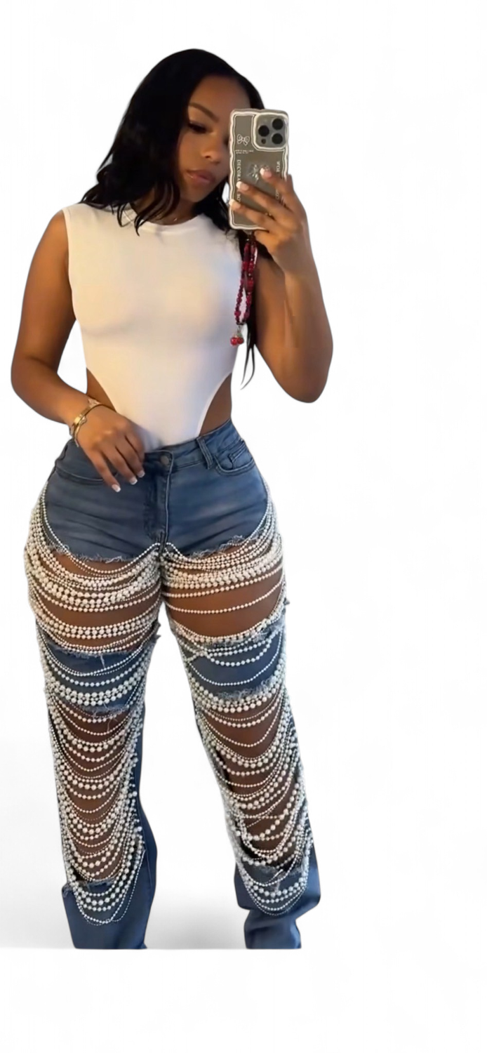Ripped Pearl Jeans