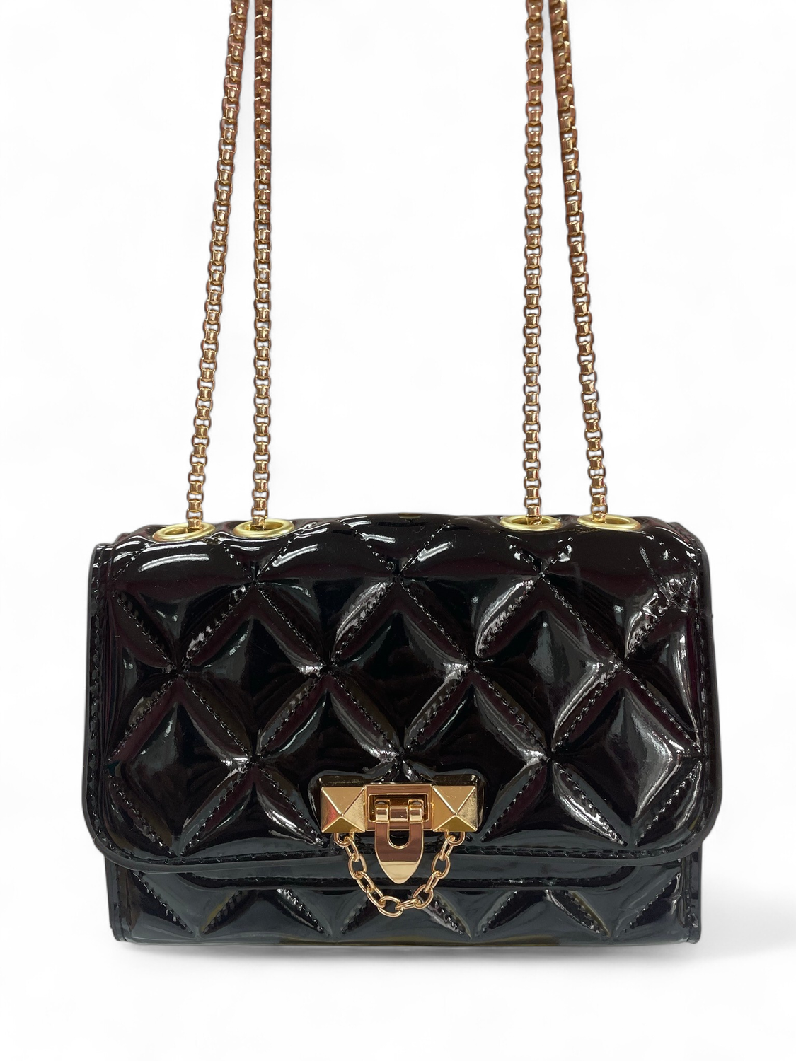 Black Leather Crossbody Bag