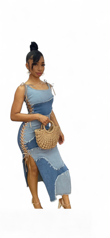 Vera Denim Maxi Dress