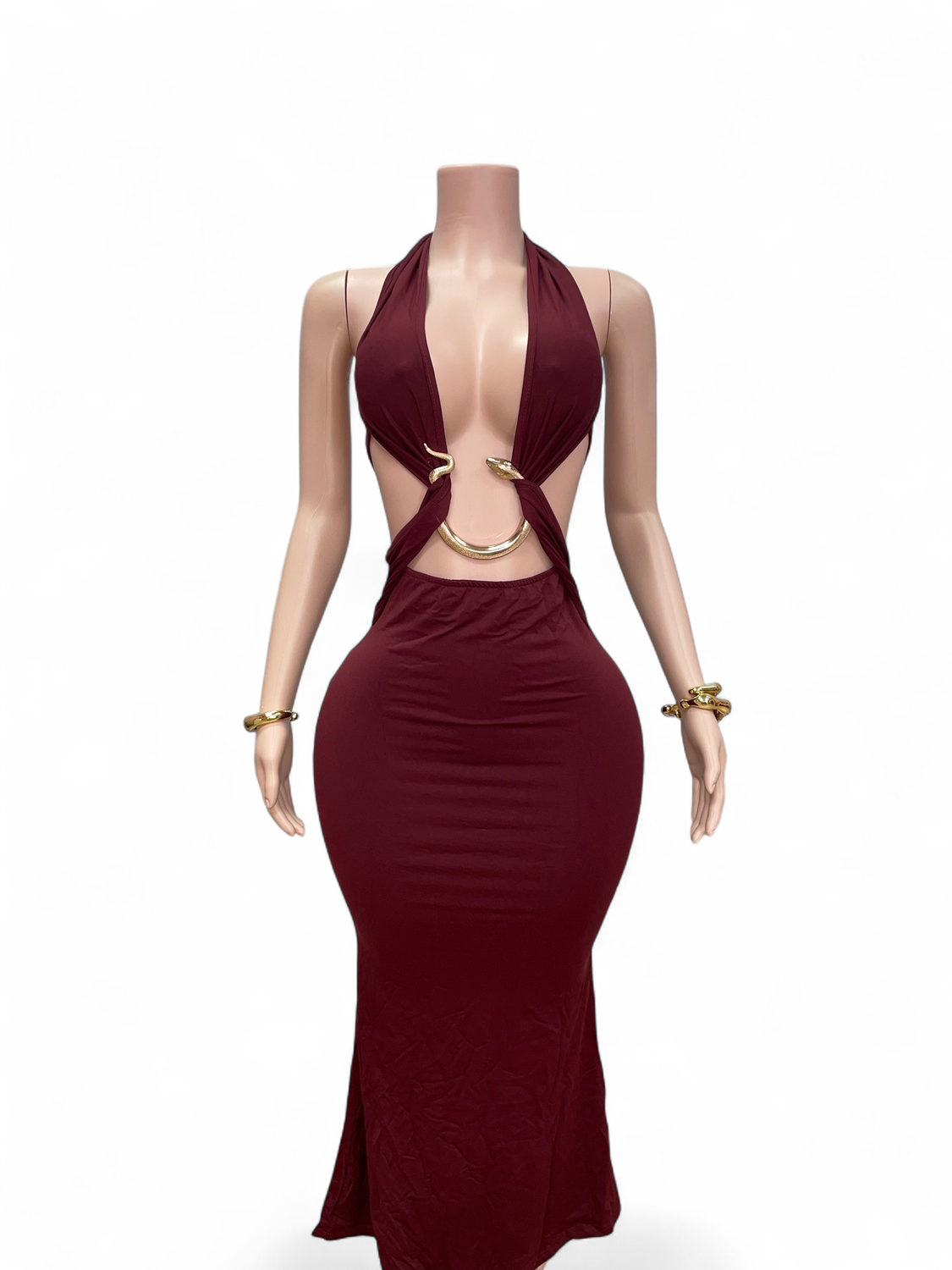 Backless Halter Dress