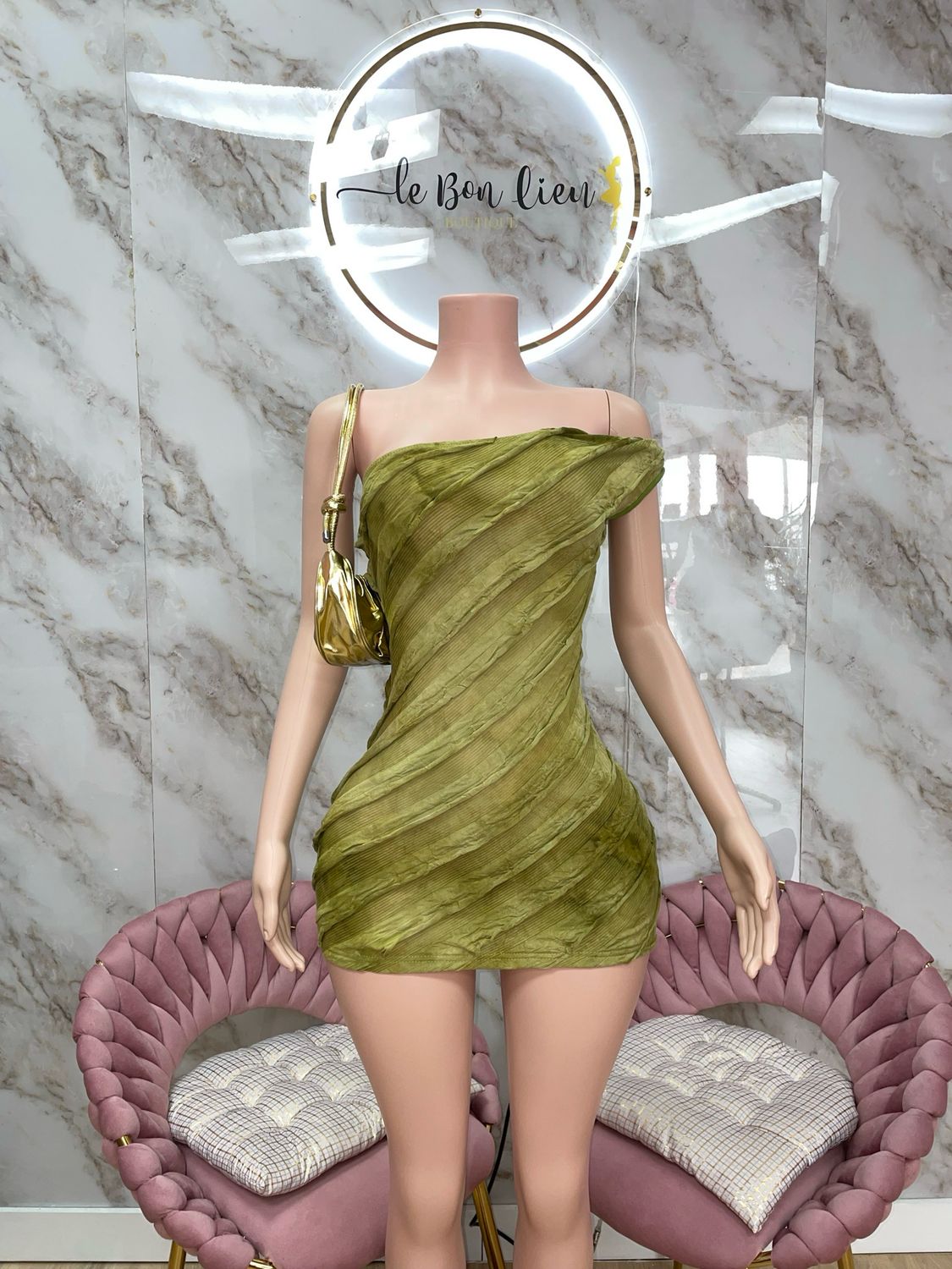 Tie Die One Shoulder Mini