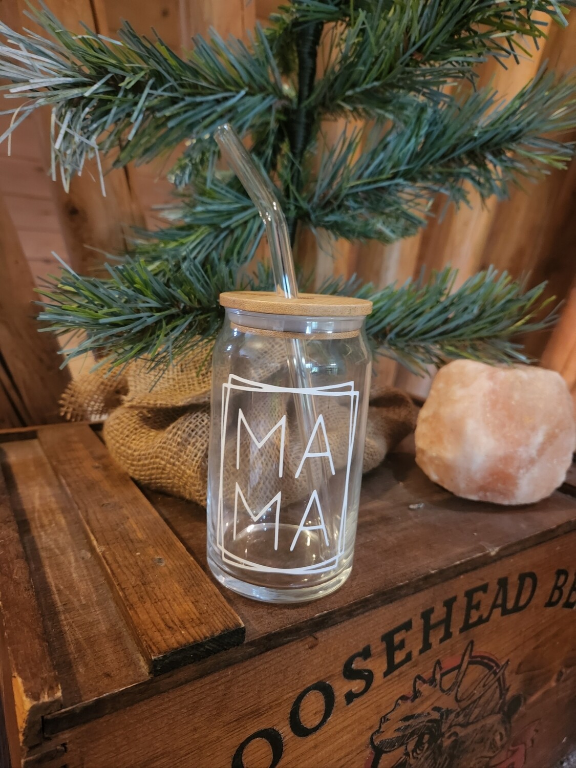 MAMA glass tumbler