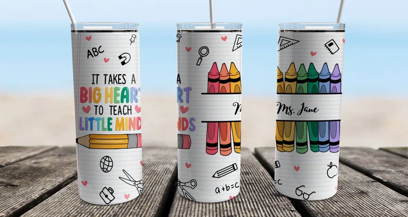 It Takes a Big Heart Teacher Tumbler
