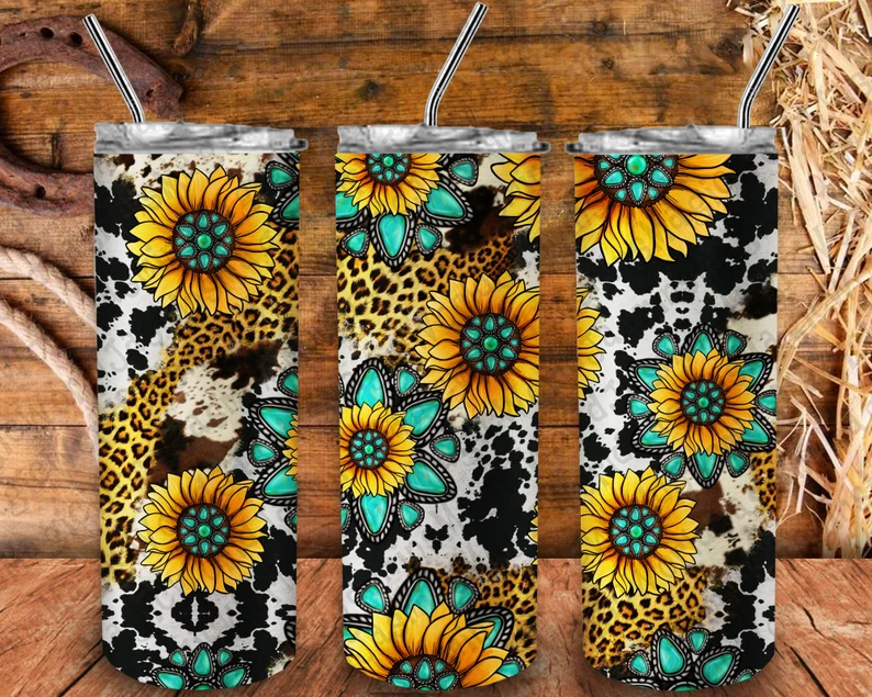 Country Cow &amp; Sunflower Tumbler