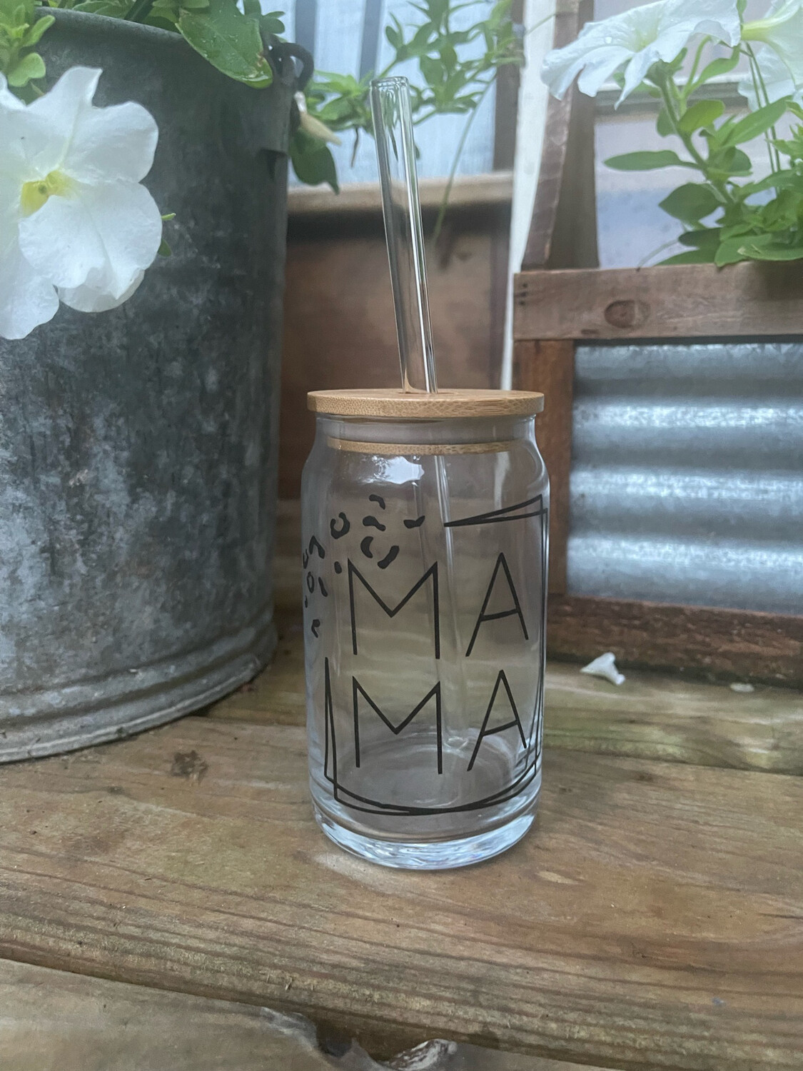 Mama Bamboo Glass Cup