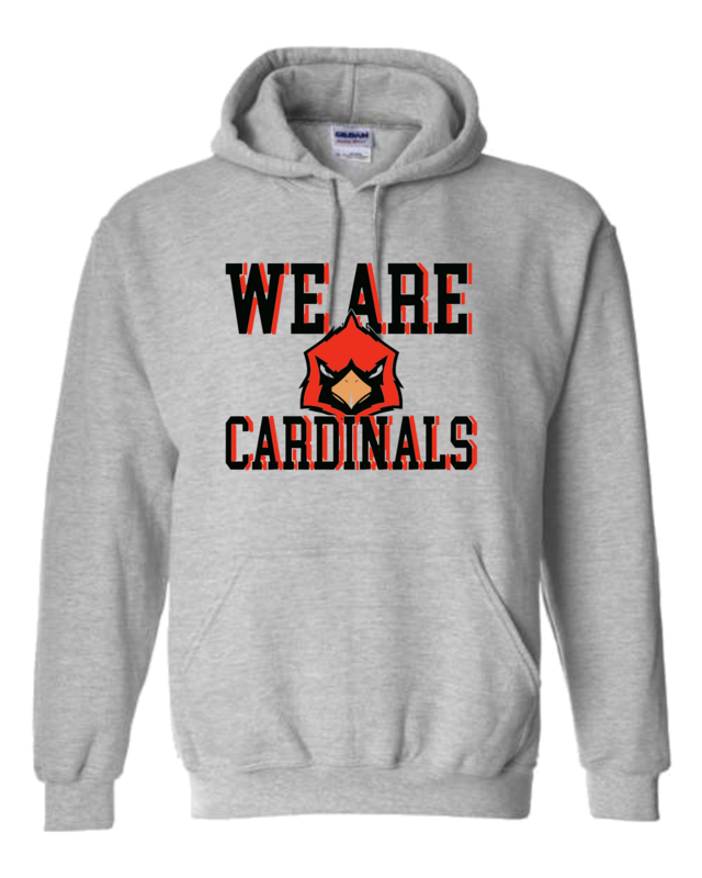 Millington We are Cardinals Heavy Blend Hooded Sweatshirt- Youth and Unisex
