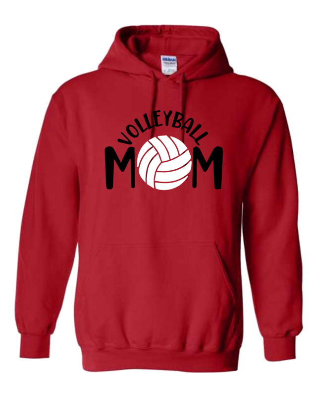 Volleyball Mom Heavy Blend Hooded Sweatshirt- Youth &amp; Adult