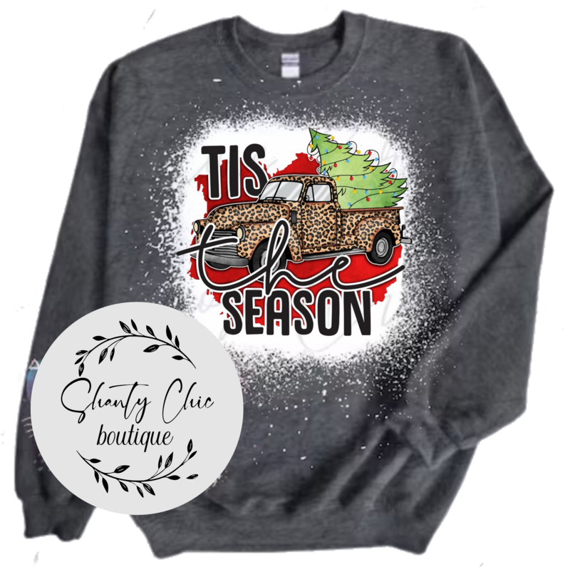 Tis The Season Bleached Christmas Shirt