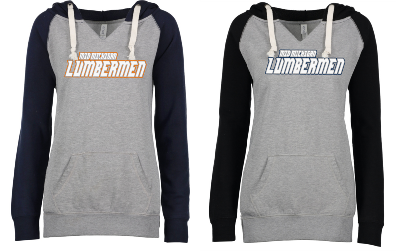 Lumbermen - Ladies Garment Washed Chalk Fleece Colorblock Pullover Hood