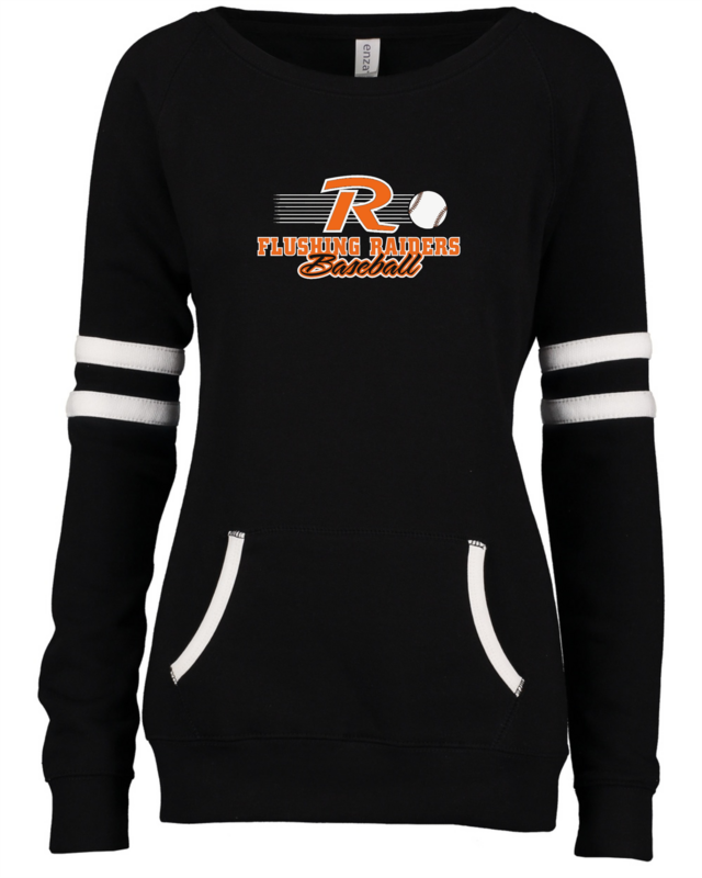 Flushing Raiders Baseball Ladies Varsity Fleece Crew Neck Pullover