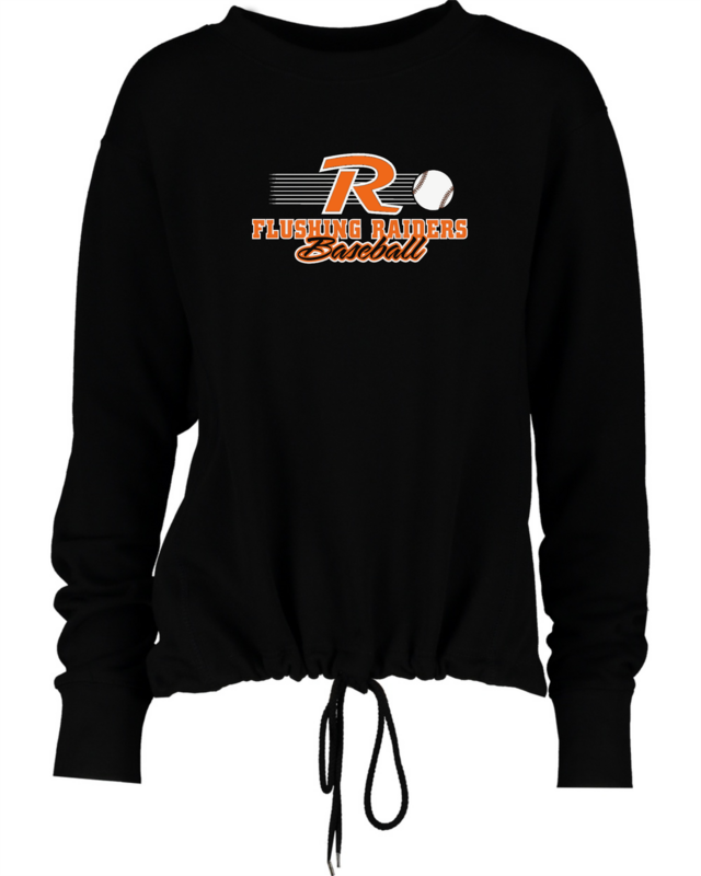 Flushing Raiders Baseball Ladies Tunnel Drawstring Fleece Pullover