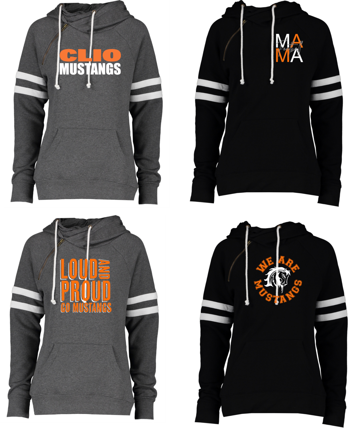 CLIO - Ladies Varsity Fleece Pullover Hood