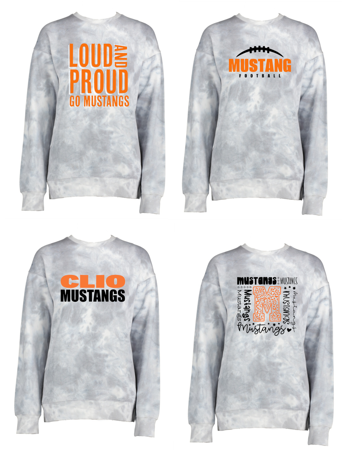 CLIO - Adult Tie Dye Fleece Crew