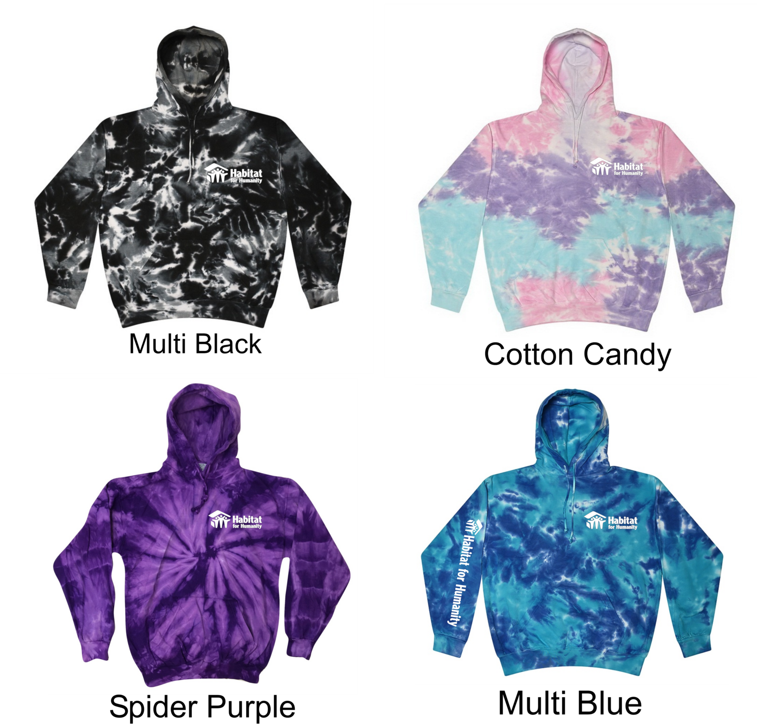 Colortone® Tie Dye Fleece Pullover - HABITAT FOR HUMANITY