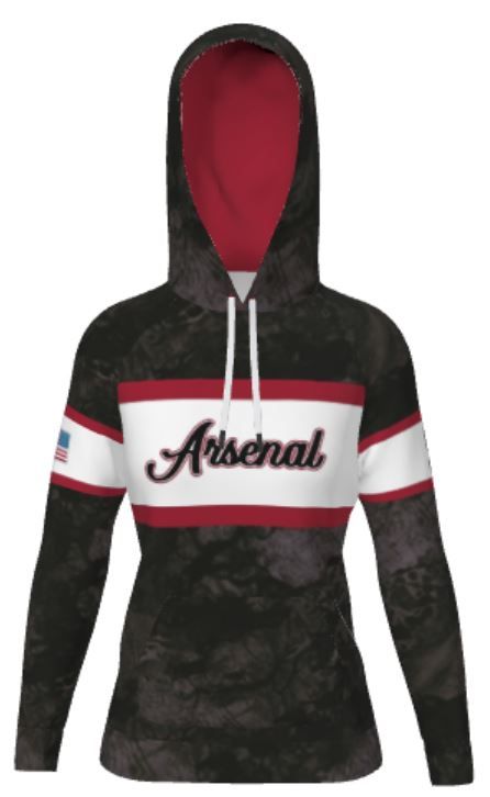 Arsenal- Ladies Champro 100% Sublimation Hoodie with Number Personalization
