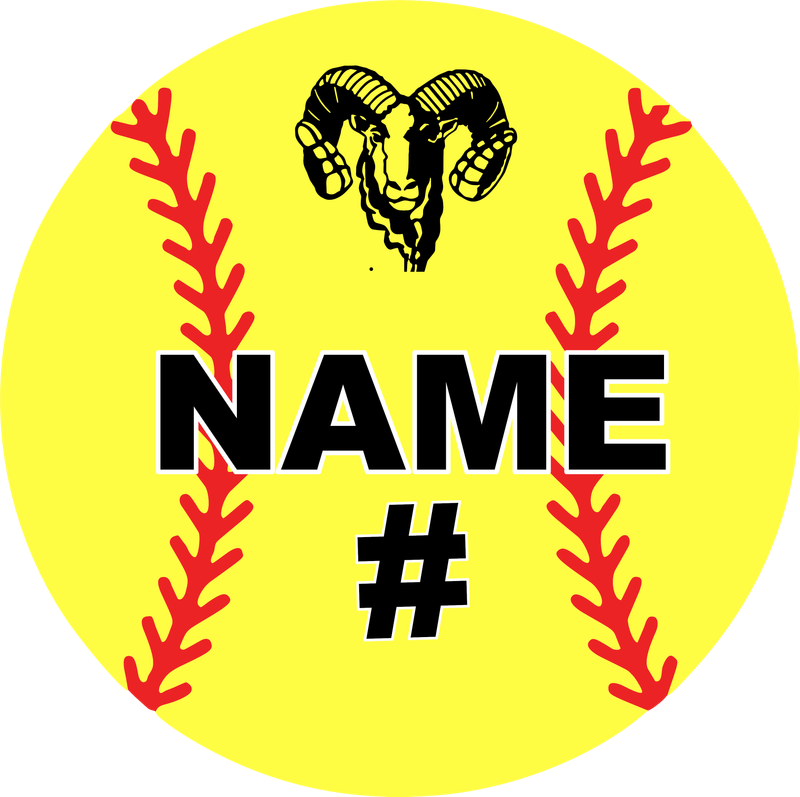 24” Personalized Softball Sign