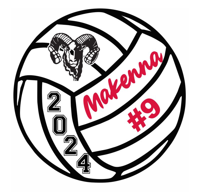 24” Personalized Volleyball Sign