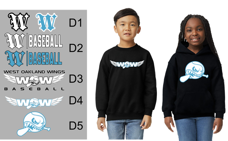 WOW - Heavy Blend™ Youth Hooded Sweatshirt or Crewneck