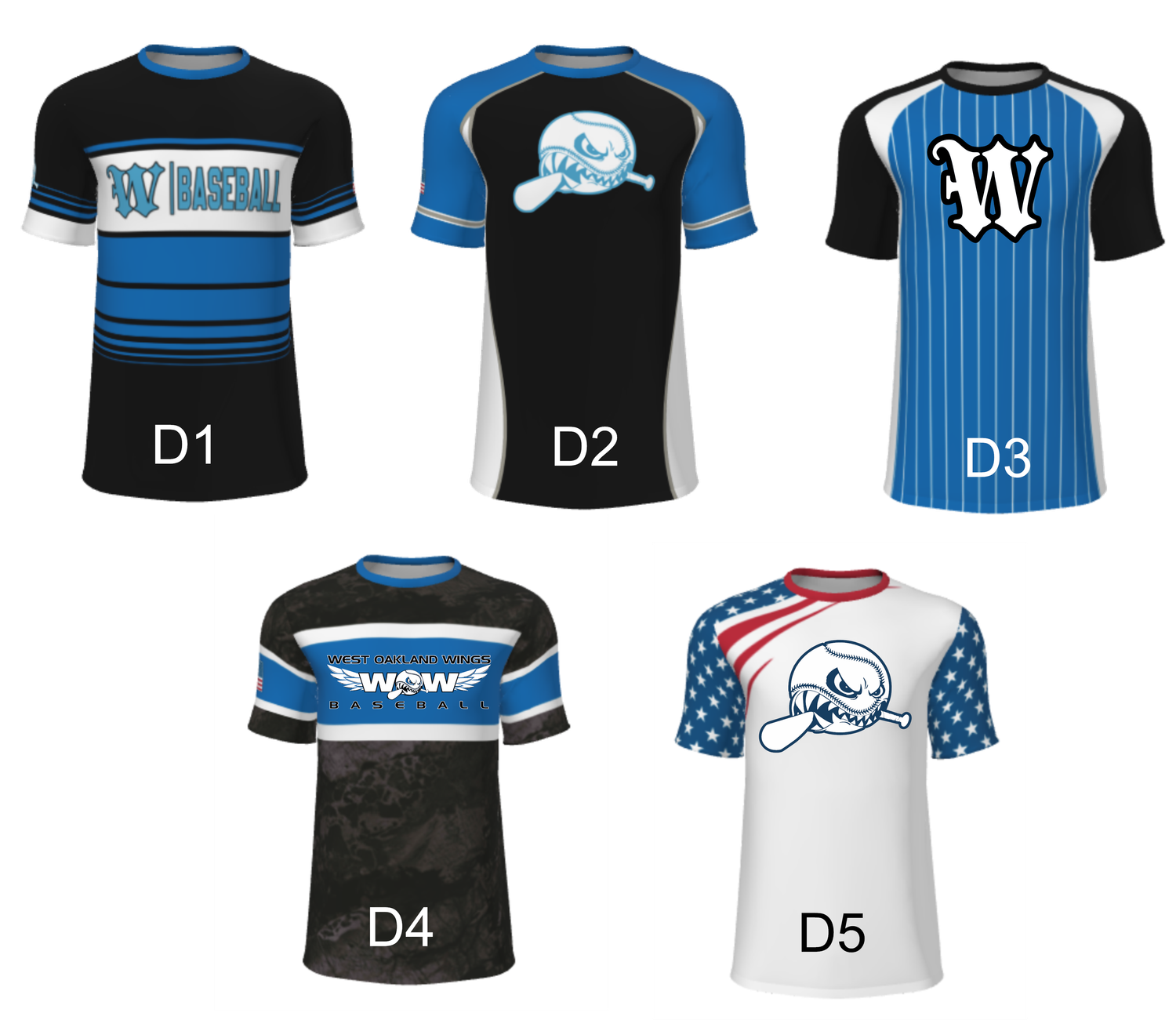 WOW - Champro Full Sublimation T-Shirts youth, ladies, and unisex