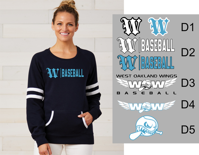 WOW - Ladies Varsity Fleece Crew Neck Pullover
