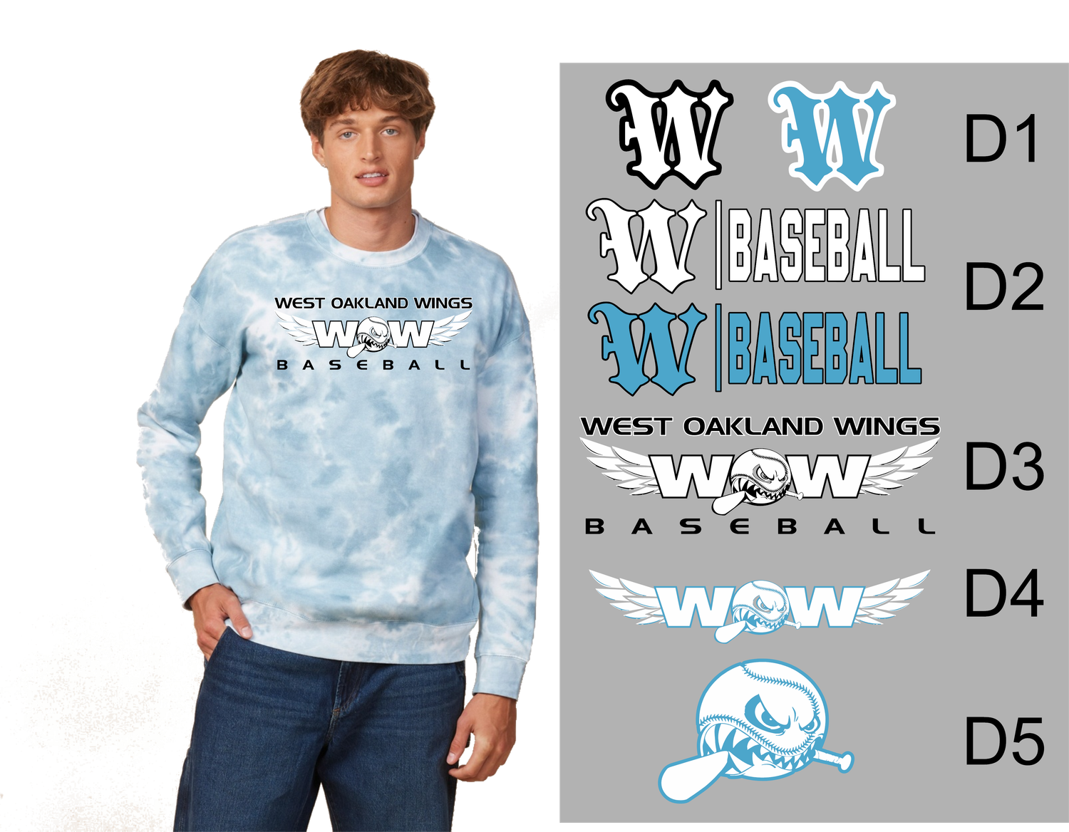 WOW - Youth and Adult Tie Dye Fleece Crew