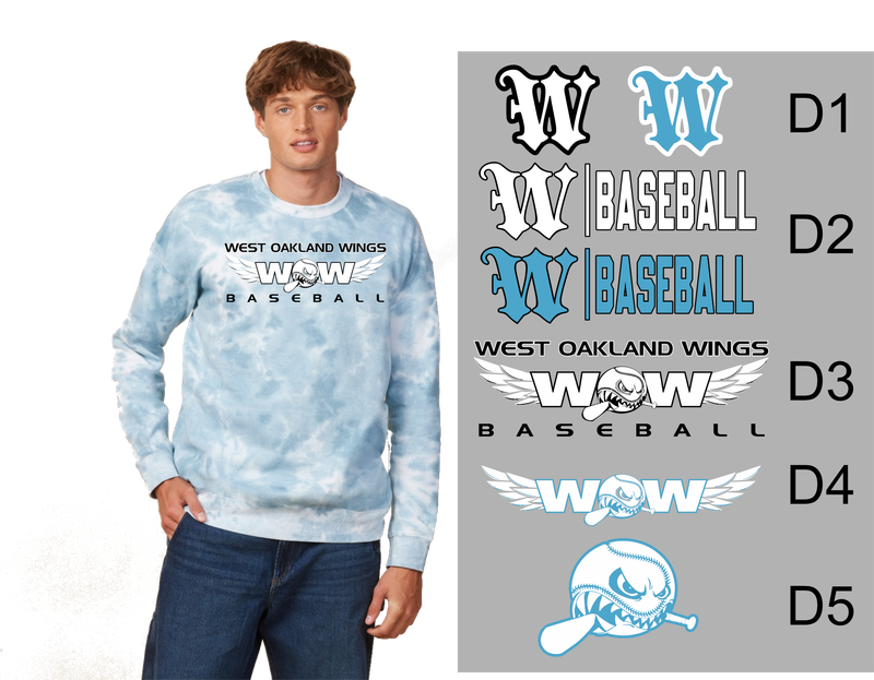 WOW - Youth and Adult Tie Dye Fleece Crew