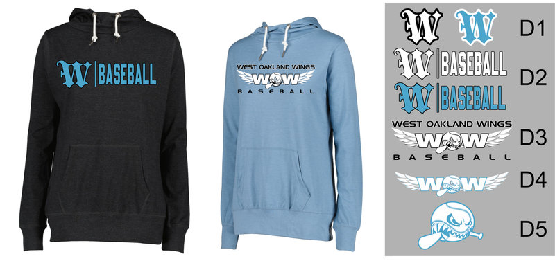 WOW - Ladies Long Sleeve Funnel Neck Hooded Tee