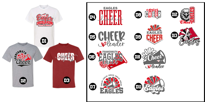 EAGLES cheerleading - Dri-Power® Performance - Youth and Unisex T-Shirt