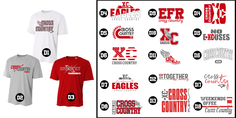 EAGLES CROSS COUNTRY - Cooling Performance Crew youth, ladies, and unisex
