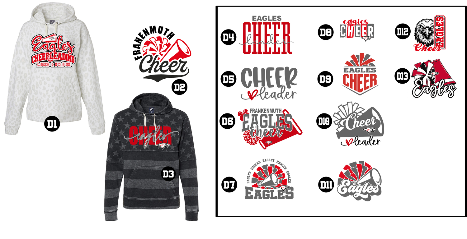 EAGLES cheerleading - Tri-Blend Pullover Fleece Hood