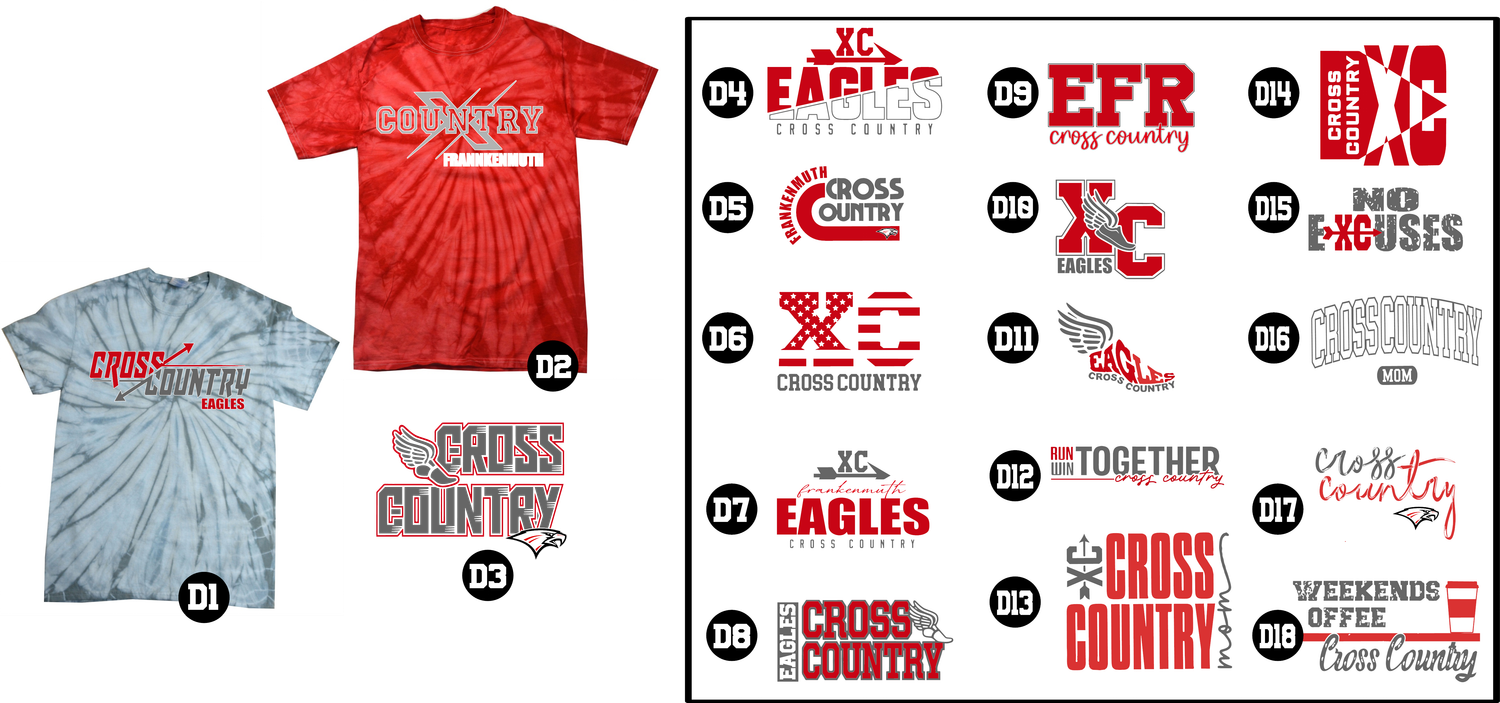 EAGLES cross country - Spider Tie Dye T-Shirt - Youth and Unisex T-Shirt