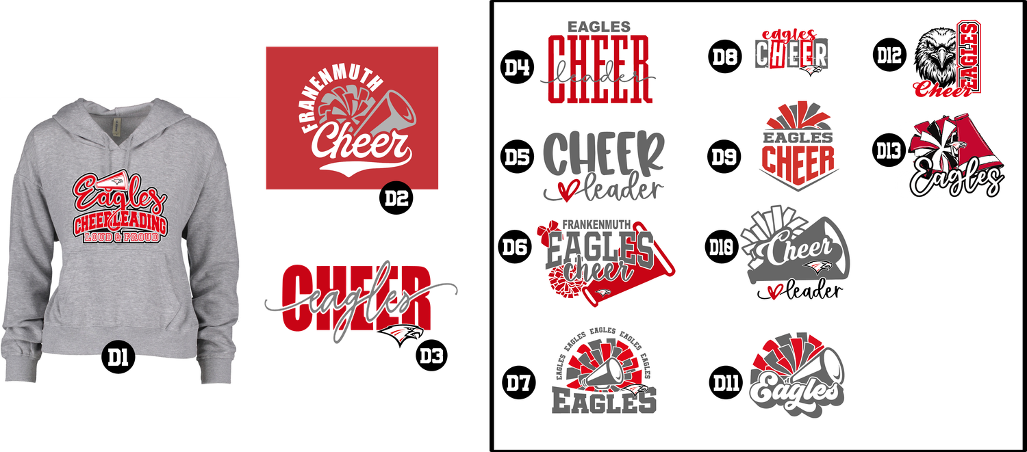 EAGLES cheerleading - Women&#39;s Cropped Hoodie