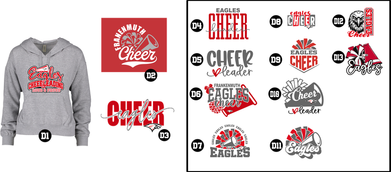 EAGLES cheerleading - Women&#39;s Cropped Hoodie