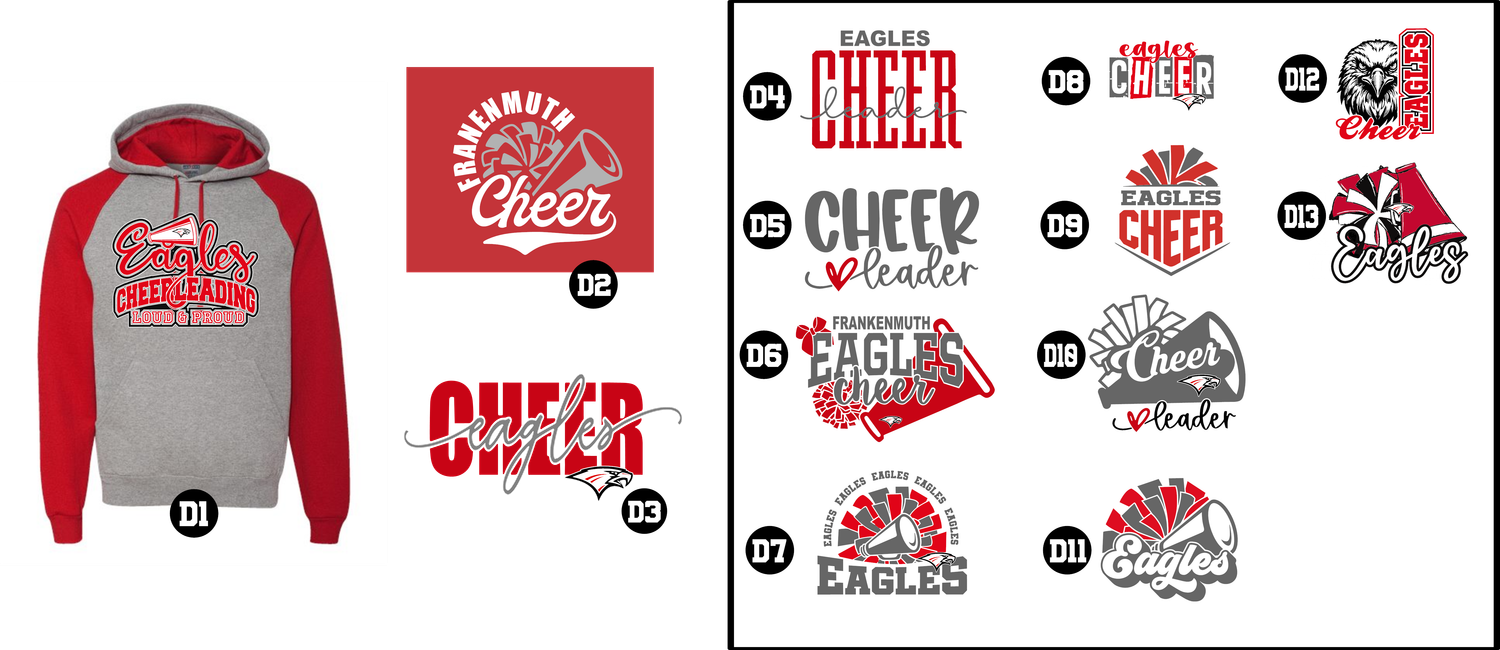 EAGLES cheerleading - Nublend® Colorblocked Raglan Hooded Sweatshirt