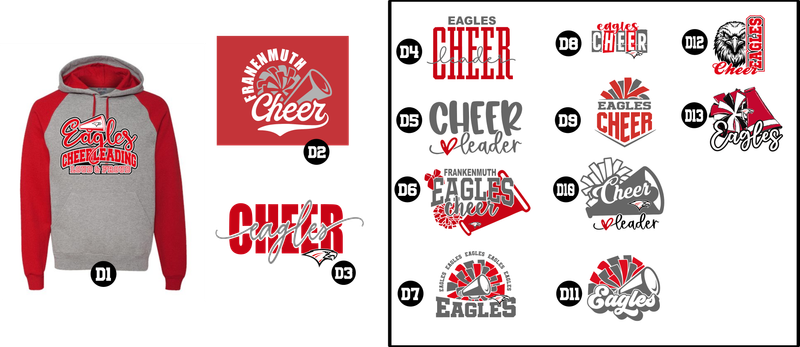 EAGLES cheerleading - Nublend® Colorblocked Raglan Hooded Sweatshirt